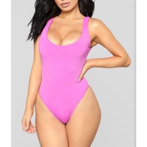 Pink one piece swim suit never worn